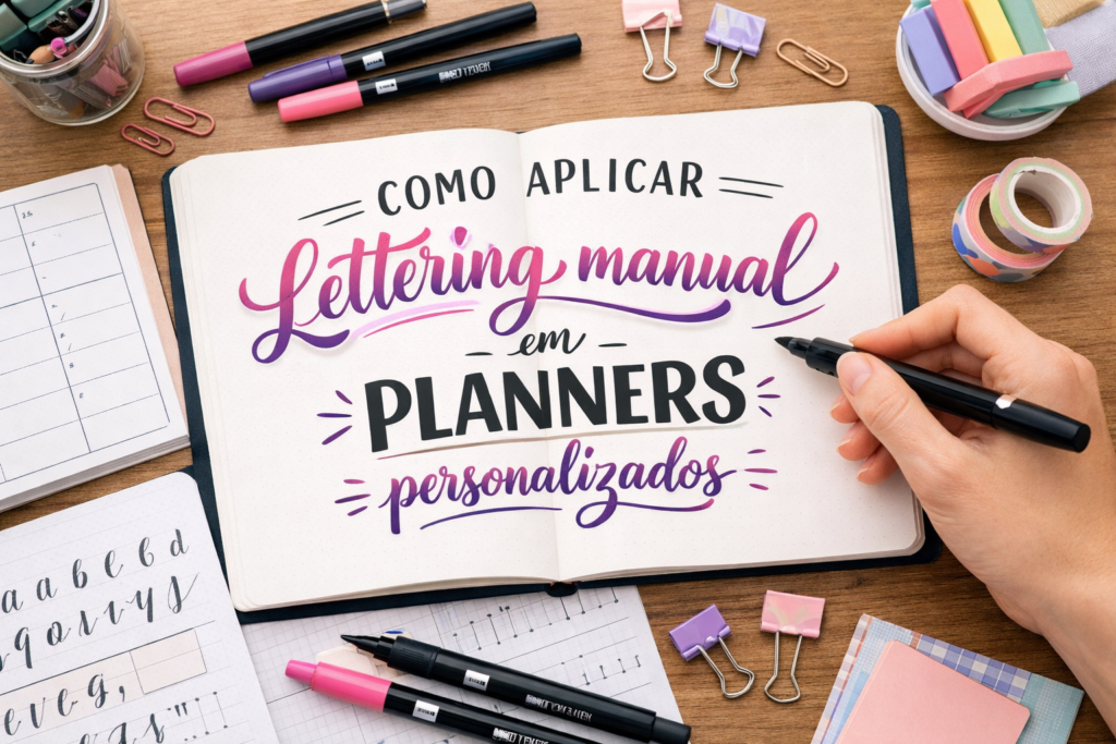 Manuals Lettering Como aplicar lettering manual em planners personalizados para ...